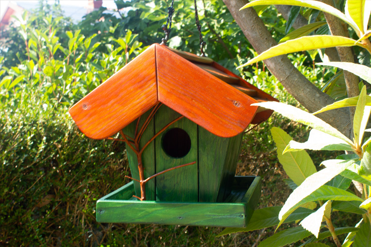 Birdhouse made from scrap wood